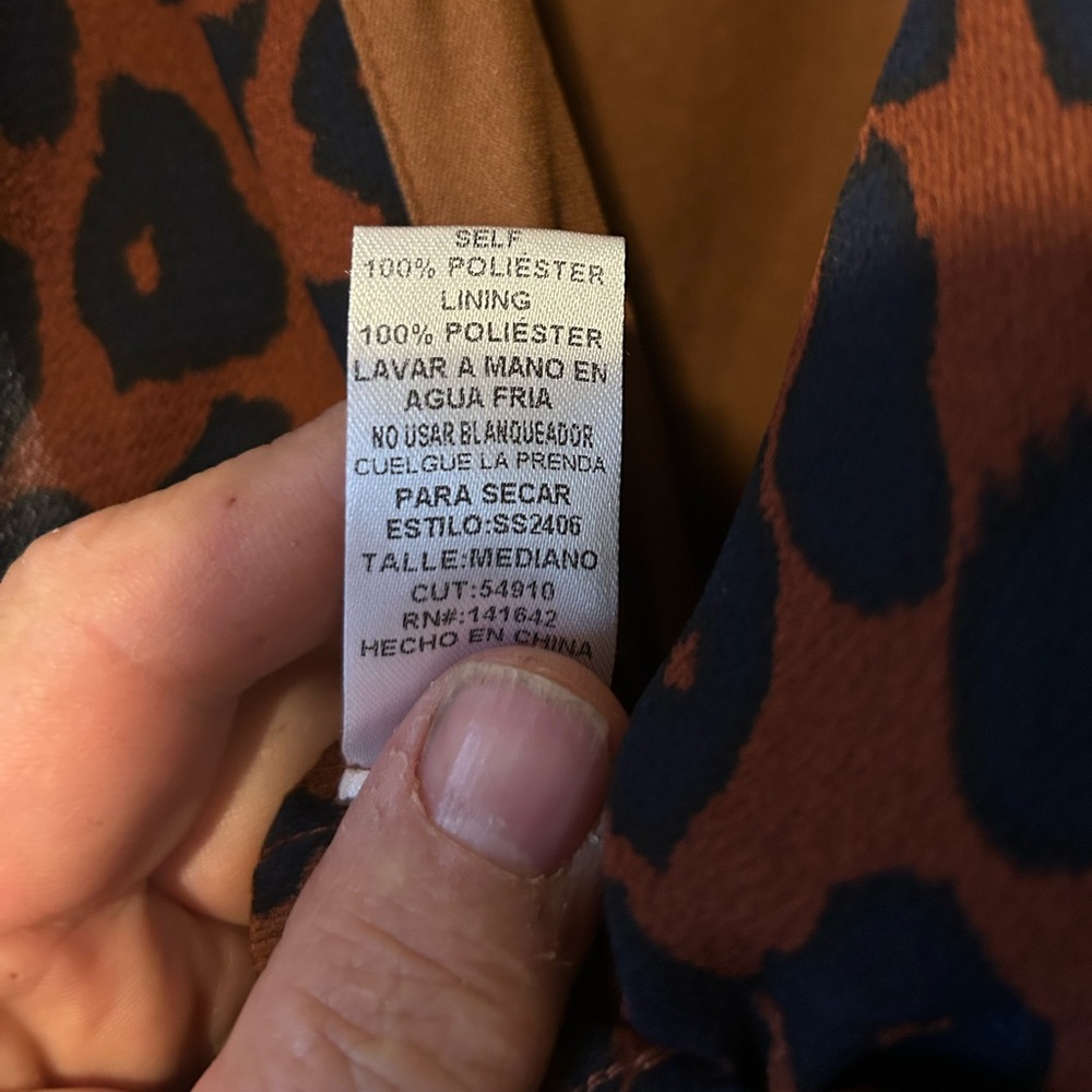She + Sky | Brown Leopard Print Dress | Size Medium - Picture 6 of 7